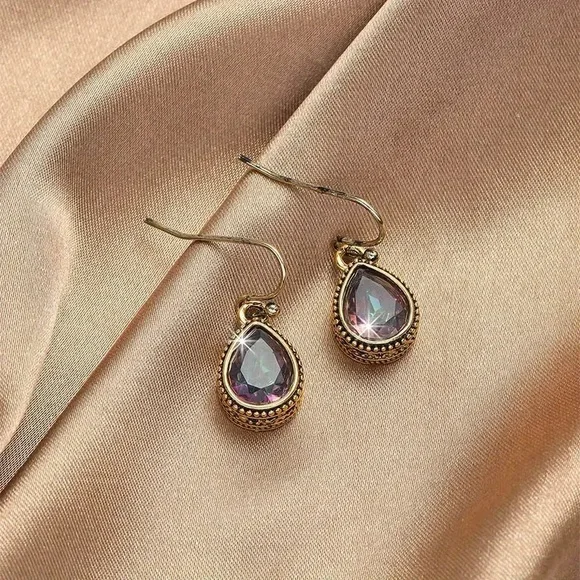 Fashion Trend Jewelry Vintage Water Drop Earrings - Picture 4 of 8